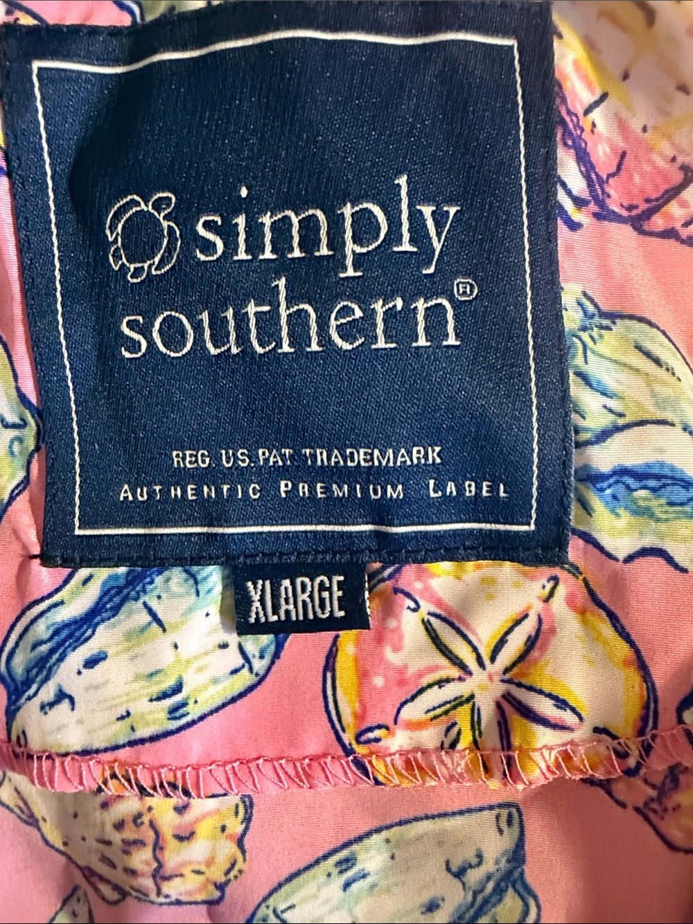 Simply Southern Pink Hooded Raincoat with Seashell Print - Picture 3 of 3